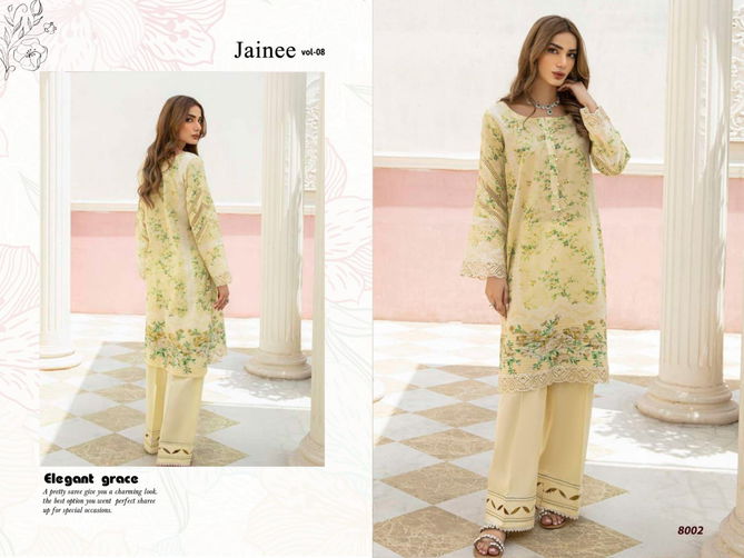 Agha Noor Jainee Vol 8 Lawn Cotton Pakistani Dress Material Wholesale Online
